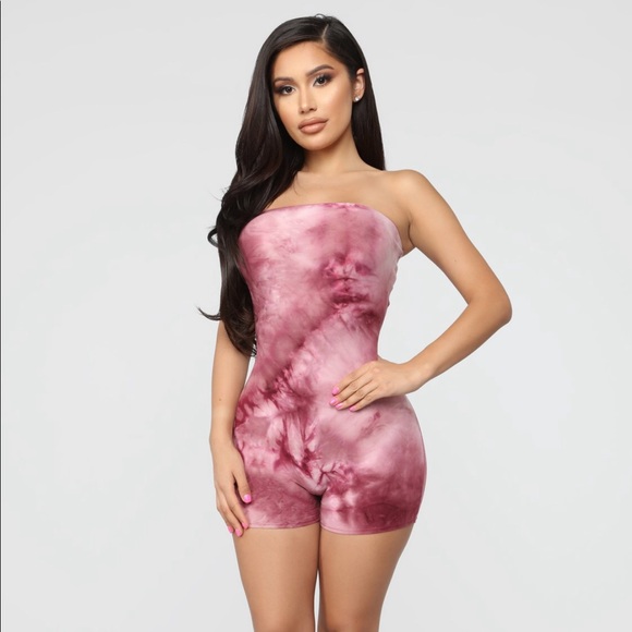 Pink Tie Dye Romper - Picture 3 of 4